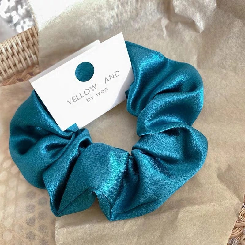 French Vintage Satin Large Intestine Hair Tie