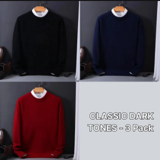 Round Neck Sweater Men's Loose Oversized Knit Bottoming Shirt