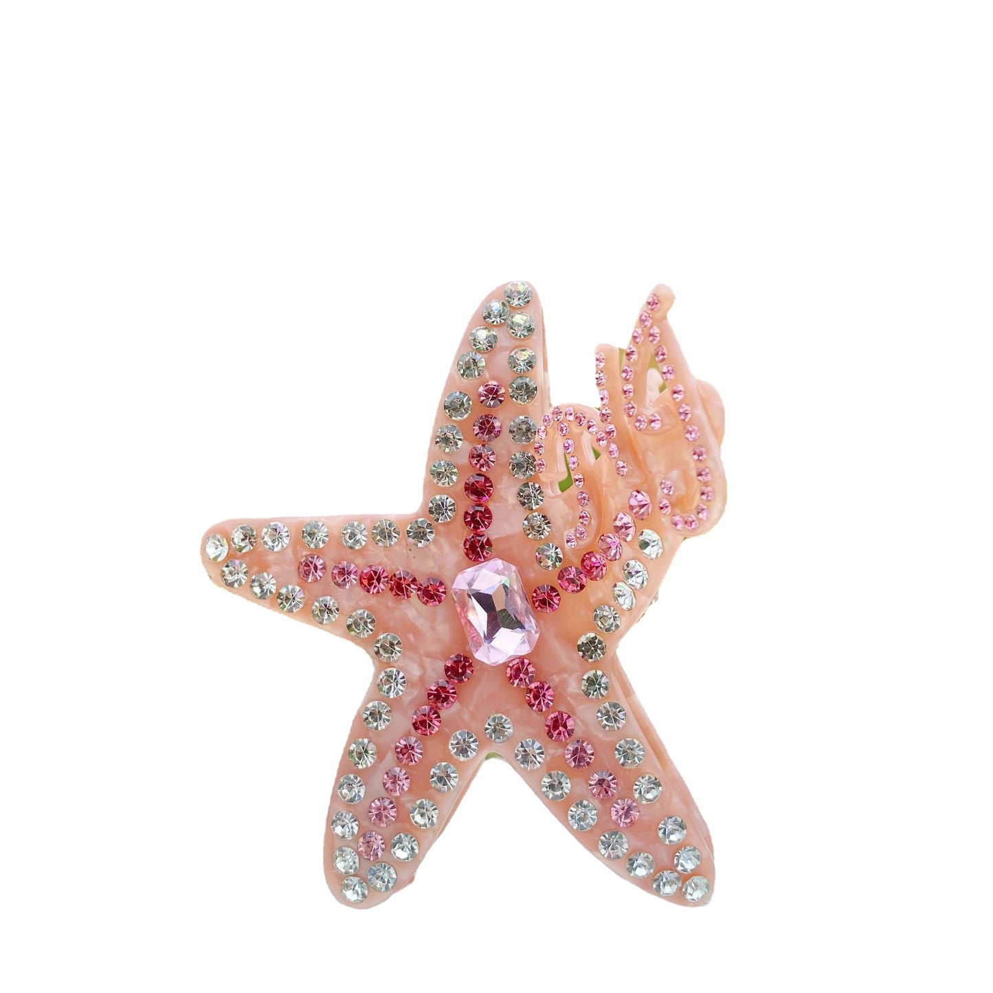 Diamond-embedded Light Luxury All-match Five-pointed Star Acetate Grip