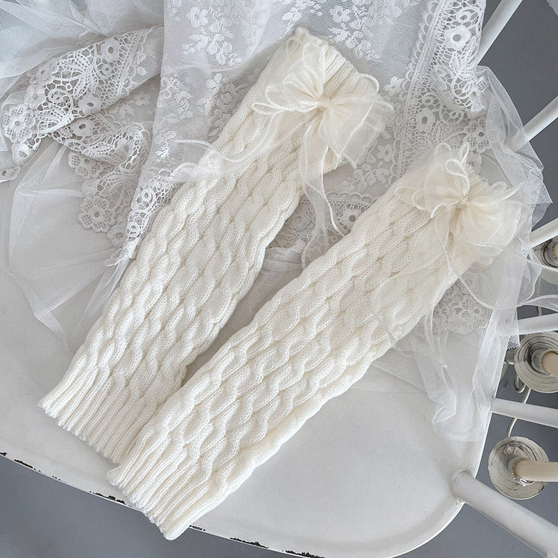 Three Layer Yarn Bow Elephant Leg Socks