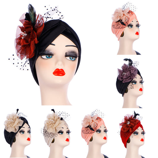 Spring And Autumn New Indian Hat Flower Headscarf