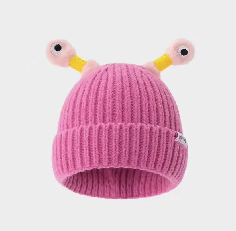 Cute Luminous Autumn And Winter Warm Ear Protection Wool Korean Cartoon Fashion All-matching Knitted Hat