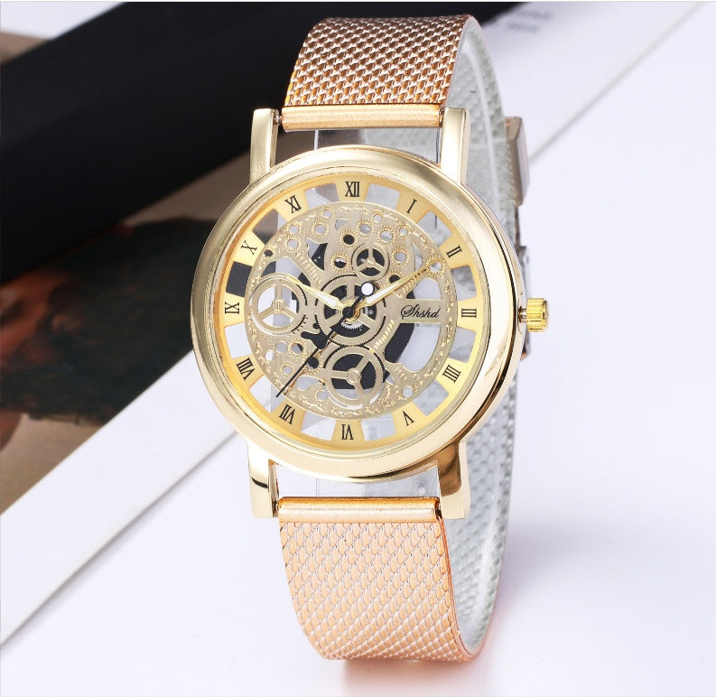 Fashion Hollow Soft Mesh Strap Quartz Watch