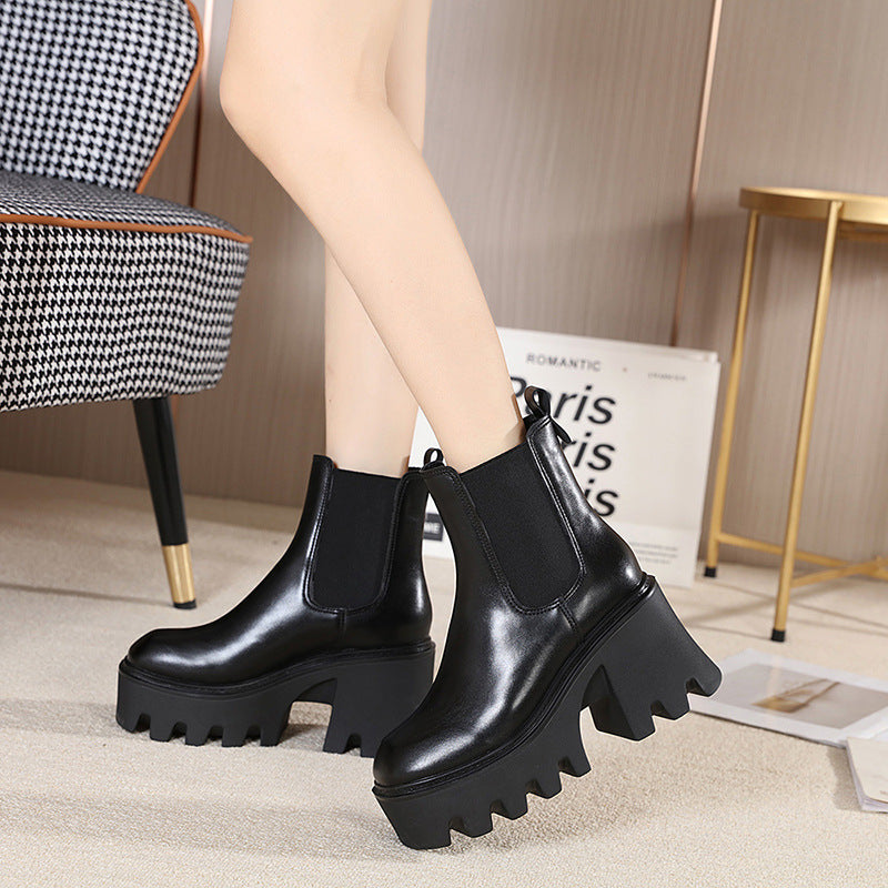 Super High Heel Platform Muffin Ladies Martin Boots