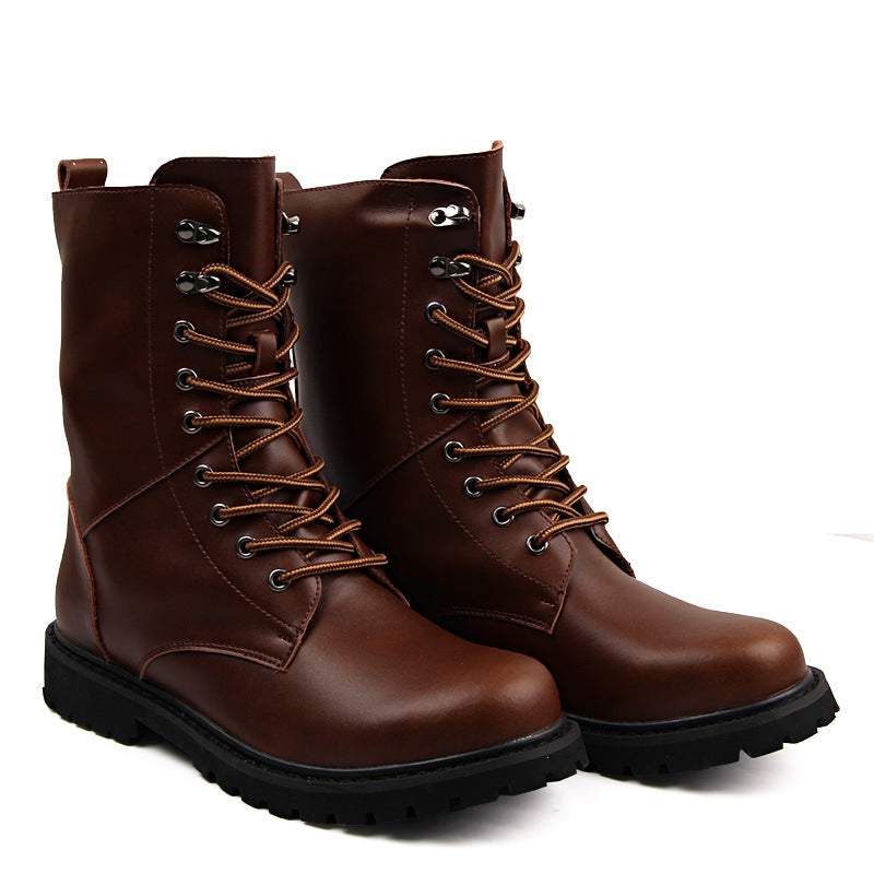 Men's Wear-resistant Plus Velvet Warm Martin Boots Retro