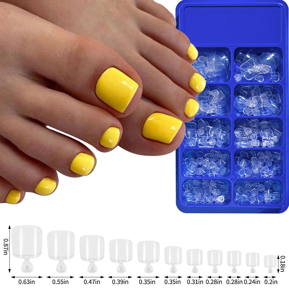 Simple Solid Color Women's Boxed Toe Nail Tips