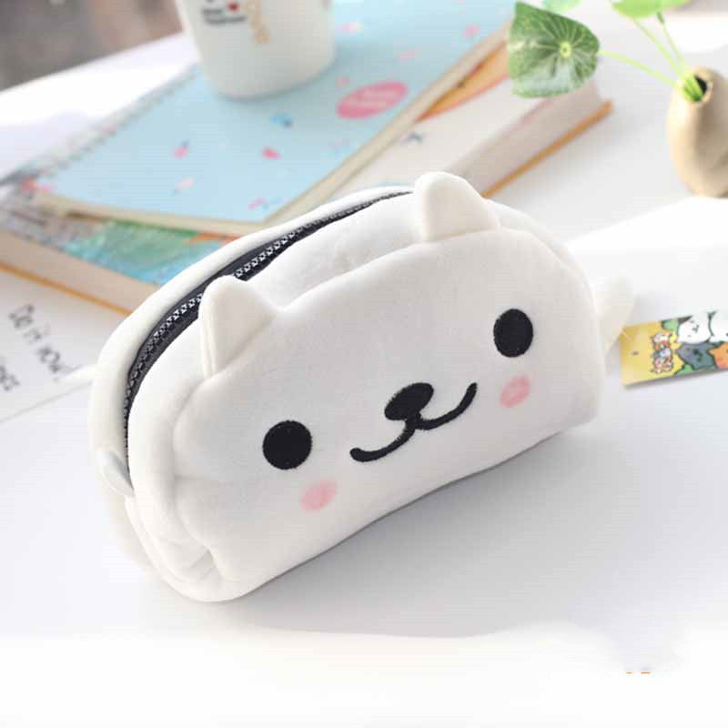 Plush Cat Large Capacity Student Pencil Case