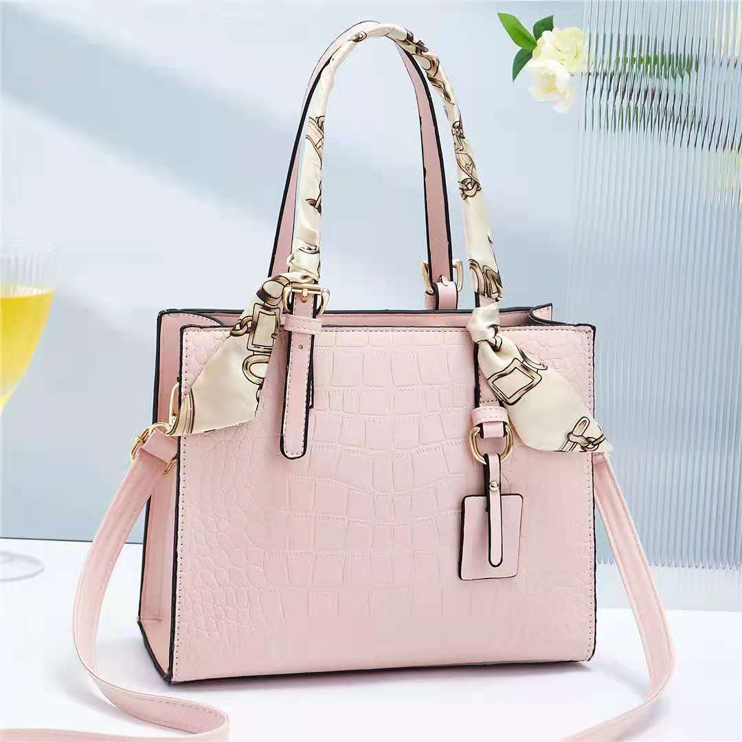 Pattern Tote Bag Trendy Silk Scarf Stone Pattern One-shoulder Messenger Handbag Handbag