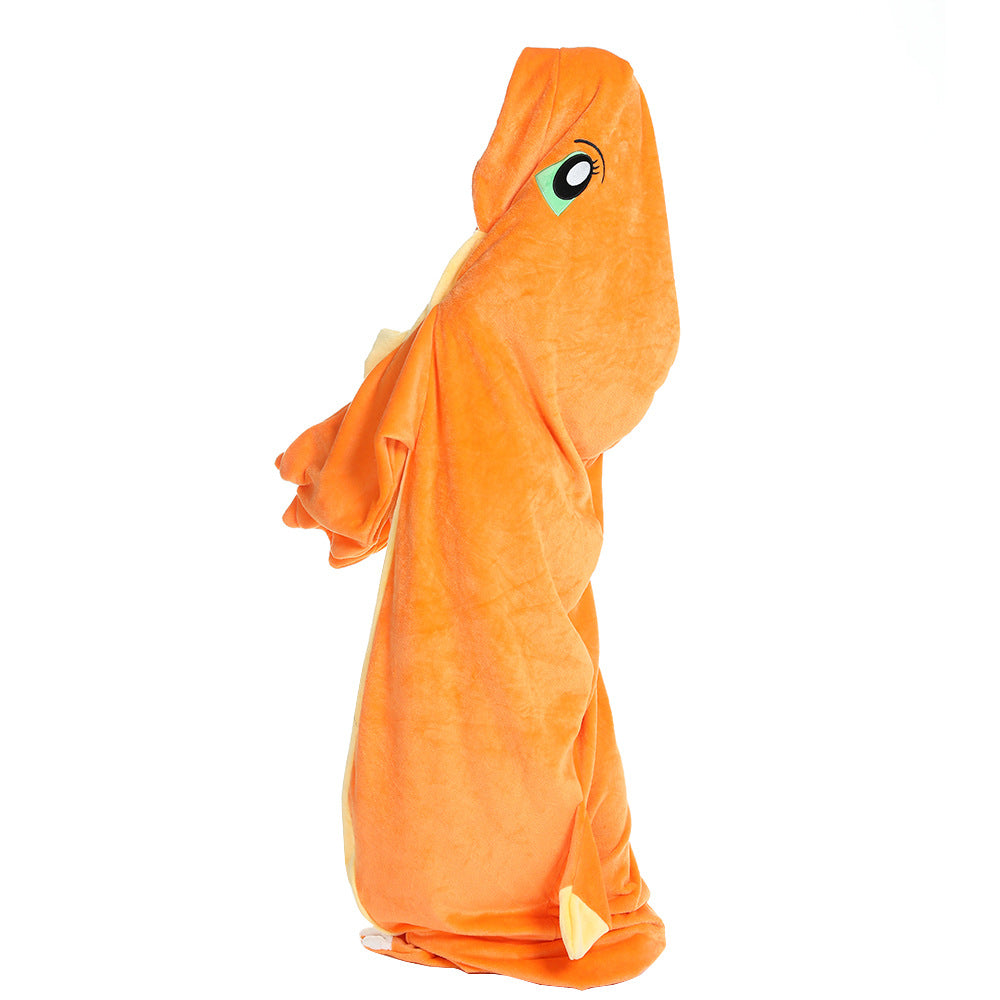 Yellow Stitching Sea Carving Dragon Jumpsuit Cartoon Embroidery