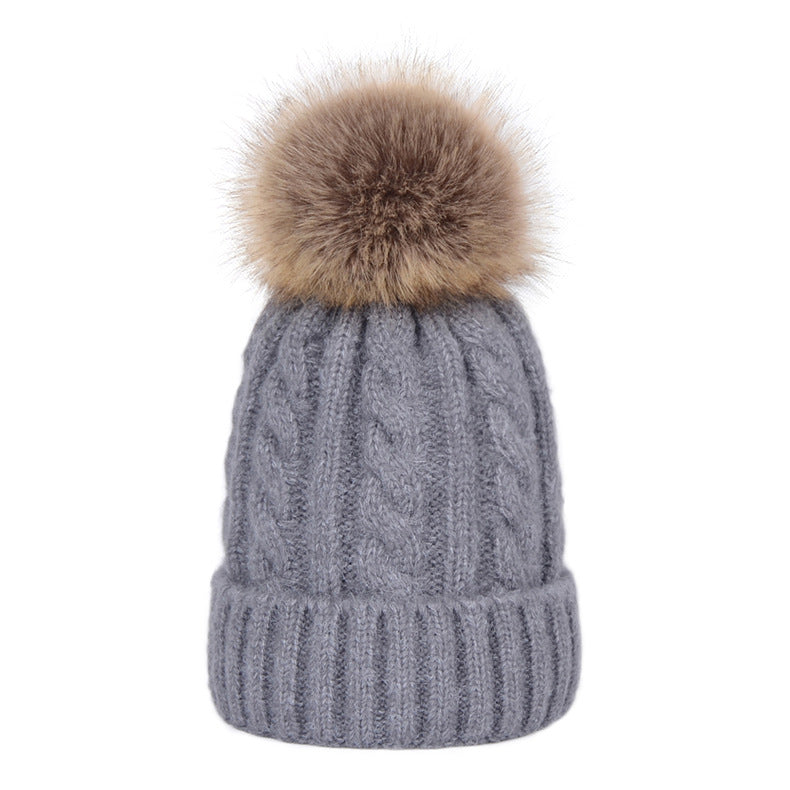Fashion Hat Women's Autumn And Winter Wool Ball