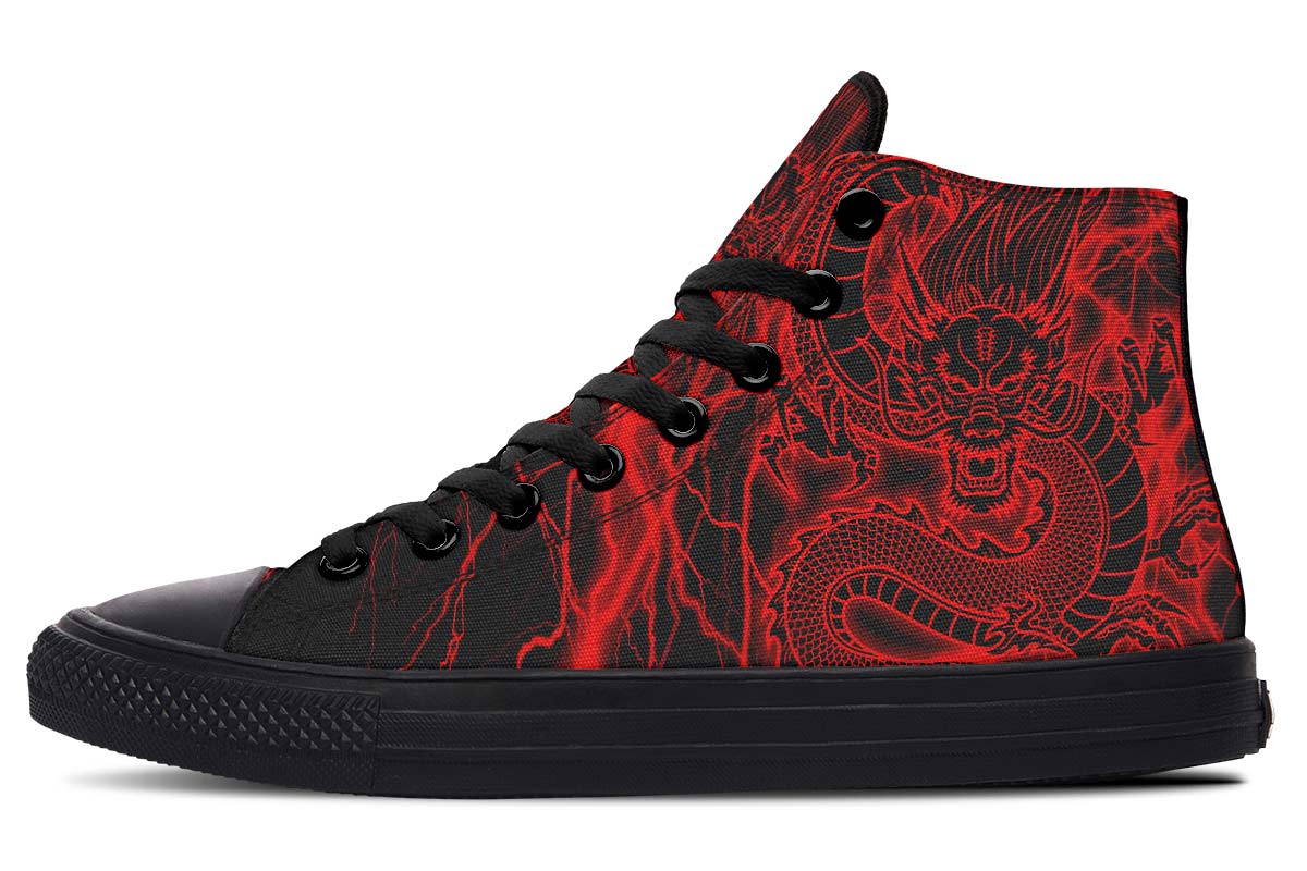 Men's And Women's Fashion Color Printing High-top Canvas Shoes
