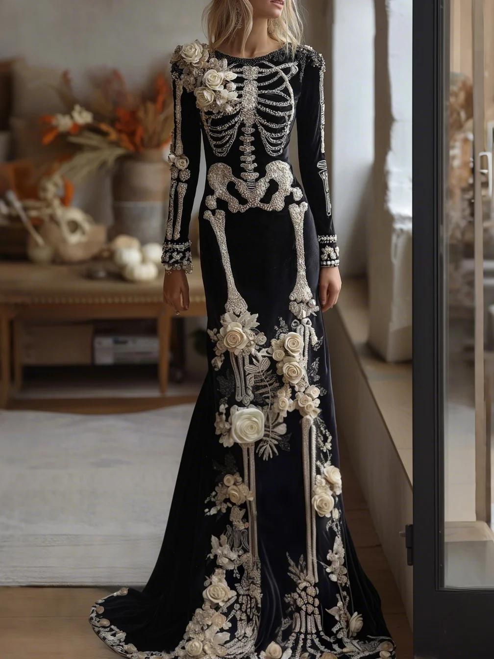 Elegant Long Dress For European And American Socialites For Halloween