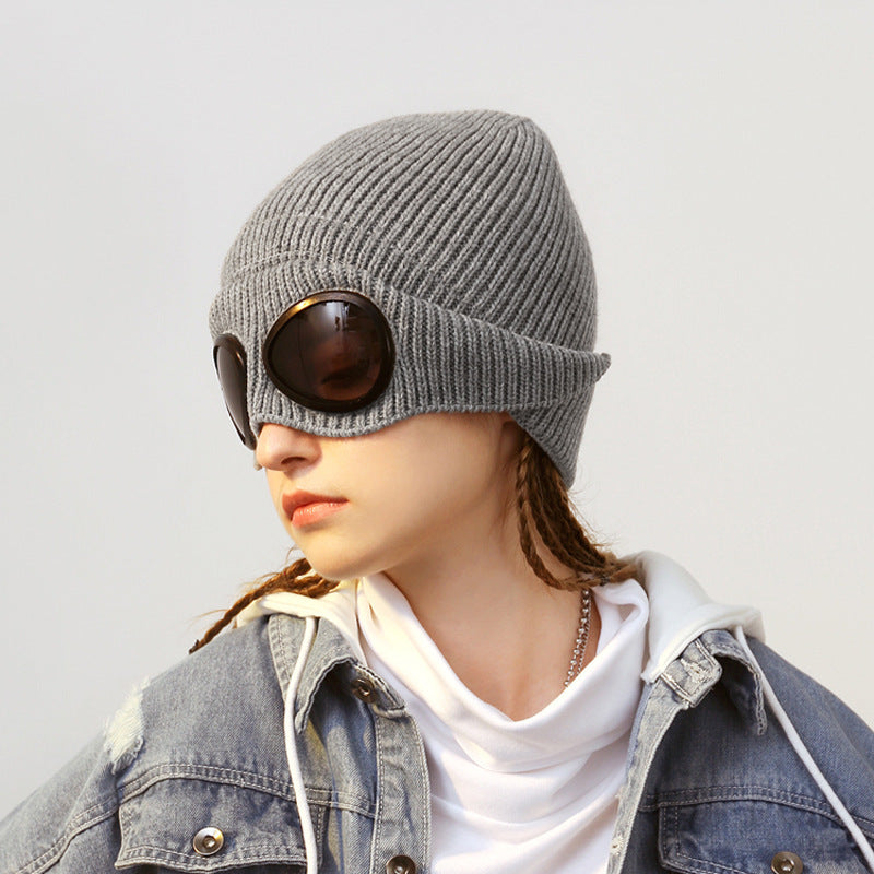 Pilot Wool Hat Winter Warm Knitted Hat