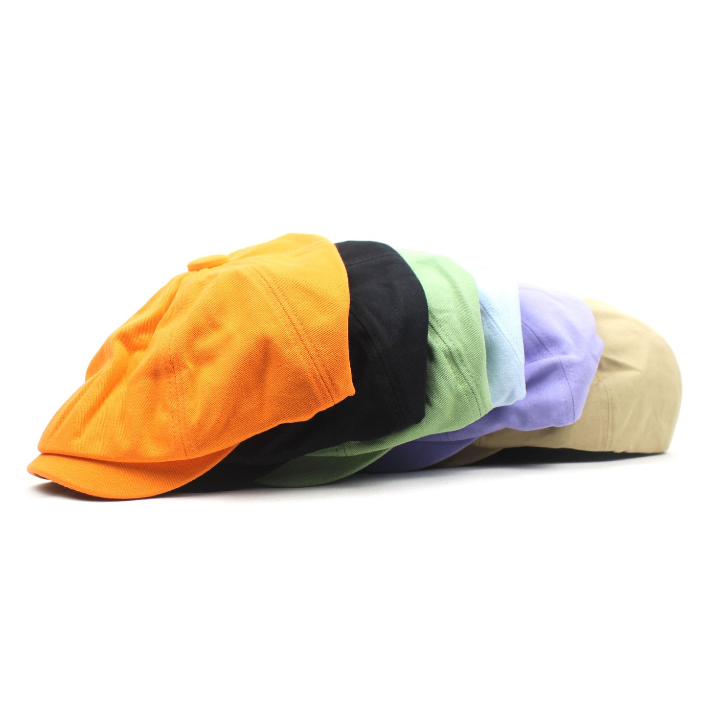 Cotton Hat Men's And Women's Beret Retro Solid Color Peaked Cap