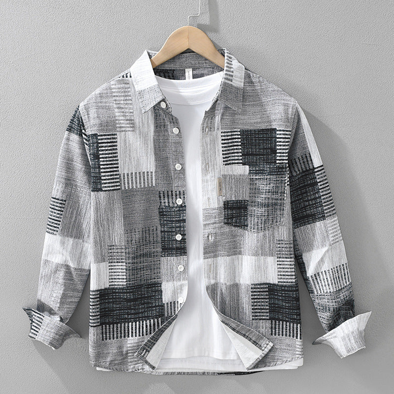 Japanese Fashion Printed Long Sleeve Shirt