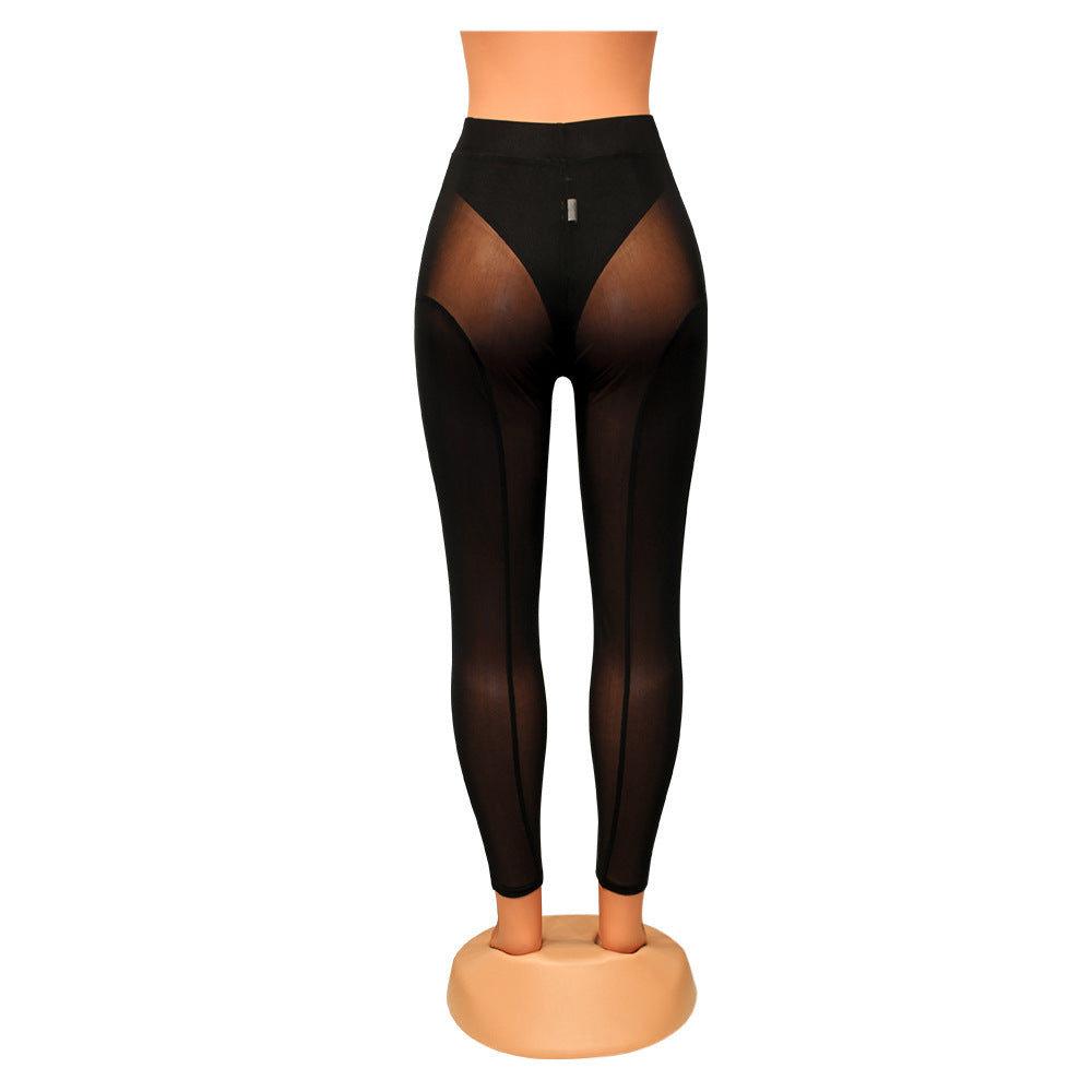 Women's Fashion Tight Mesh See-through Leggings