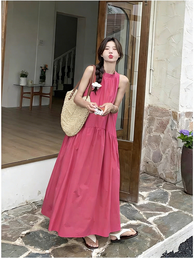 Womens Relaxed Elegant Vintage-style Long Dress