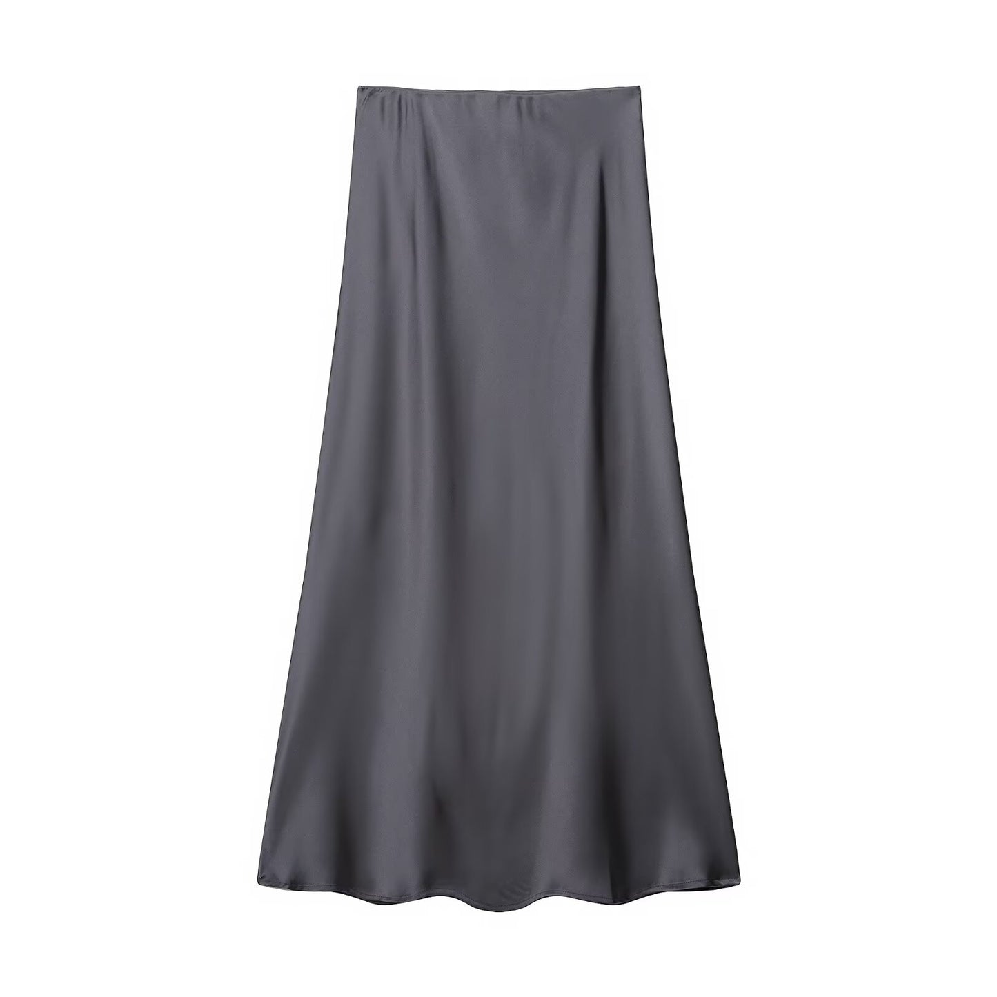 Womens Multicolor Satin-Feel High-Waisted Skirt