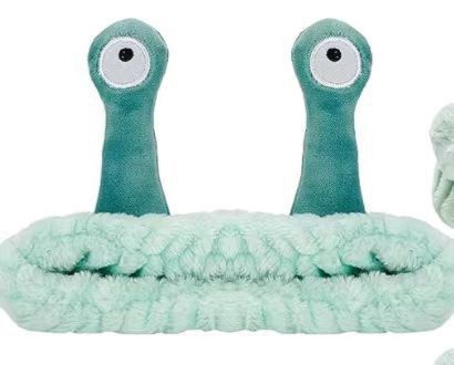 Cartoon Funny Snail Cute Face Wash Mask Plush Hair Band