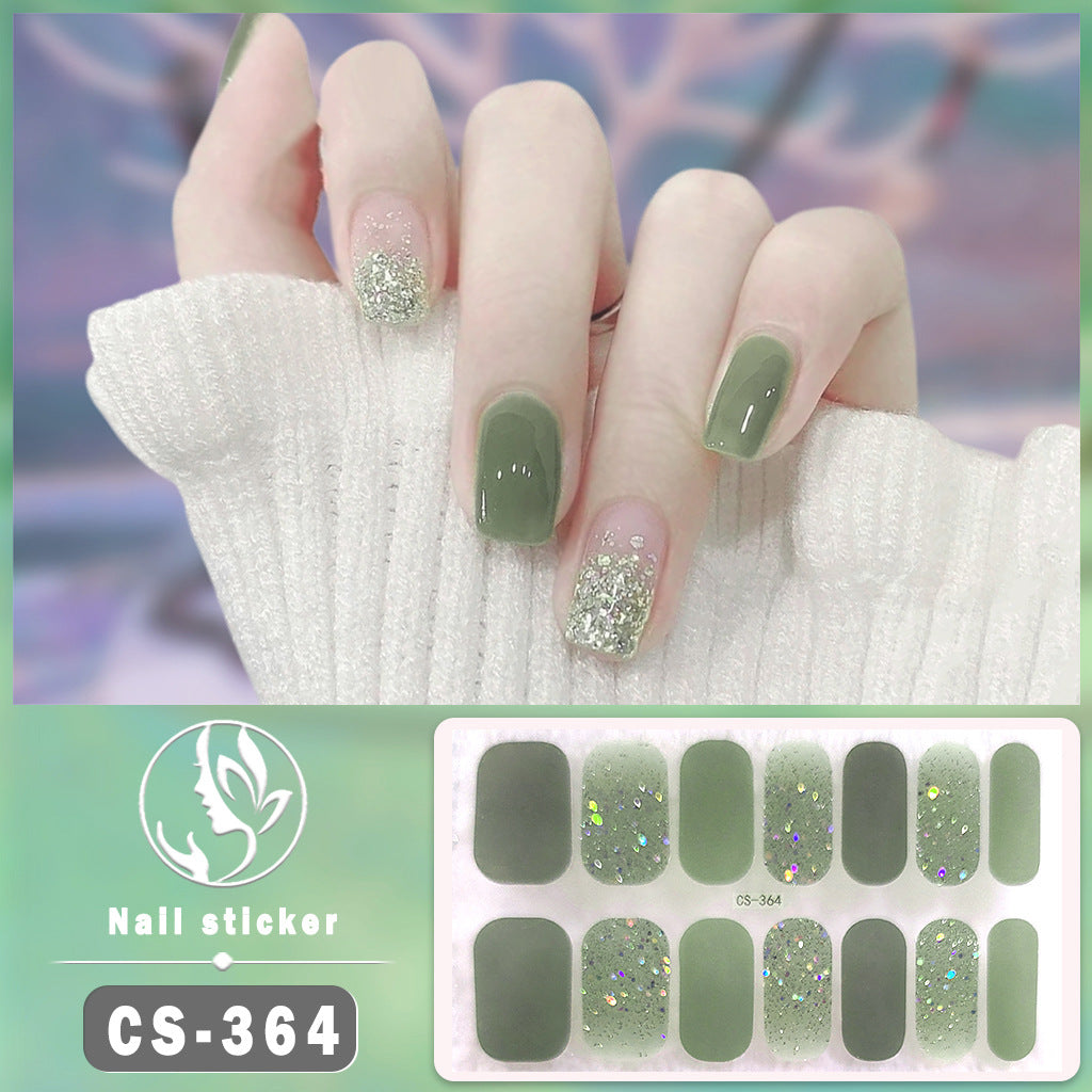 Waterproof Solid Color Nail Art Nail Shaped Piece