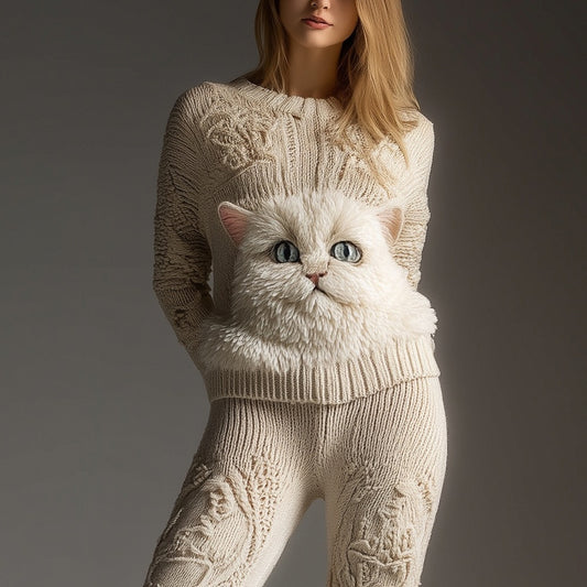 Fashionable Digital-Print Crew-Neck Womens Sweatshirt Series