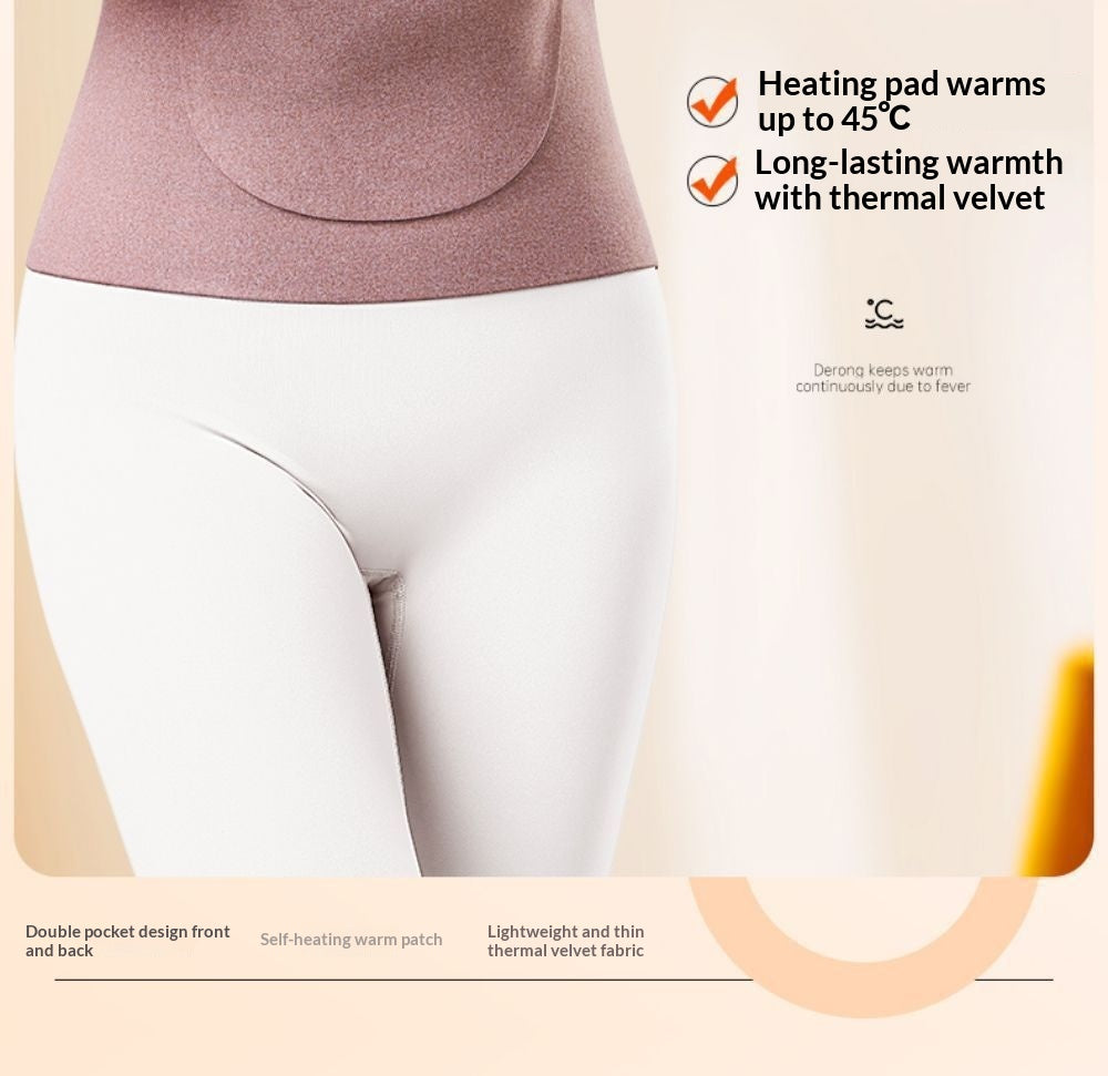 Thermal Fleece Double-Pocket Warming Sports Waist Support For Heat Retention