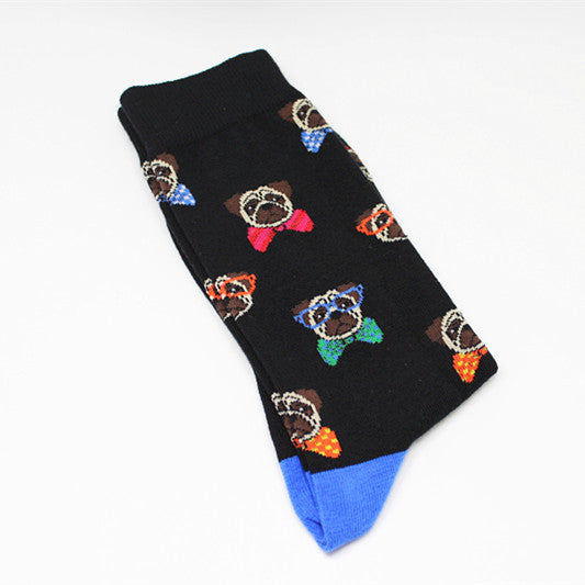 Pu Cotton European And American Style Mid-calf Length Men's Socks Personality