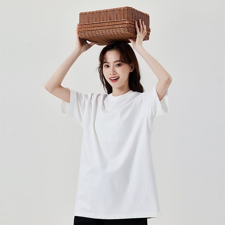 Cotton Heavy Round Neck Cultural T-shirt Advertising Shirt