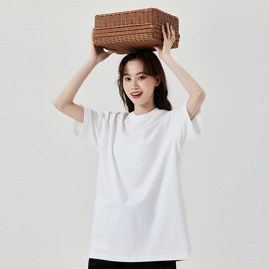 Cotton Heavy Round Neck Cultural T-shirt Advertising Shirt