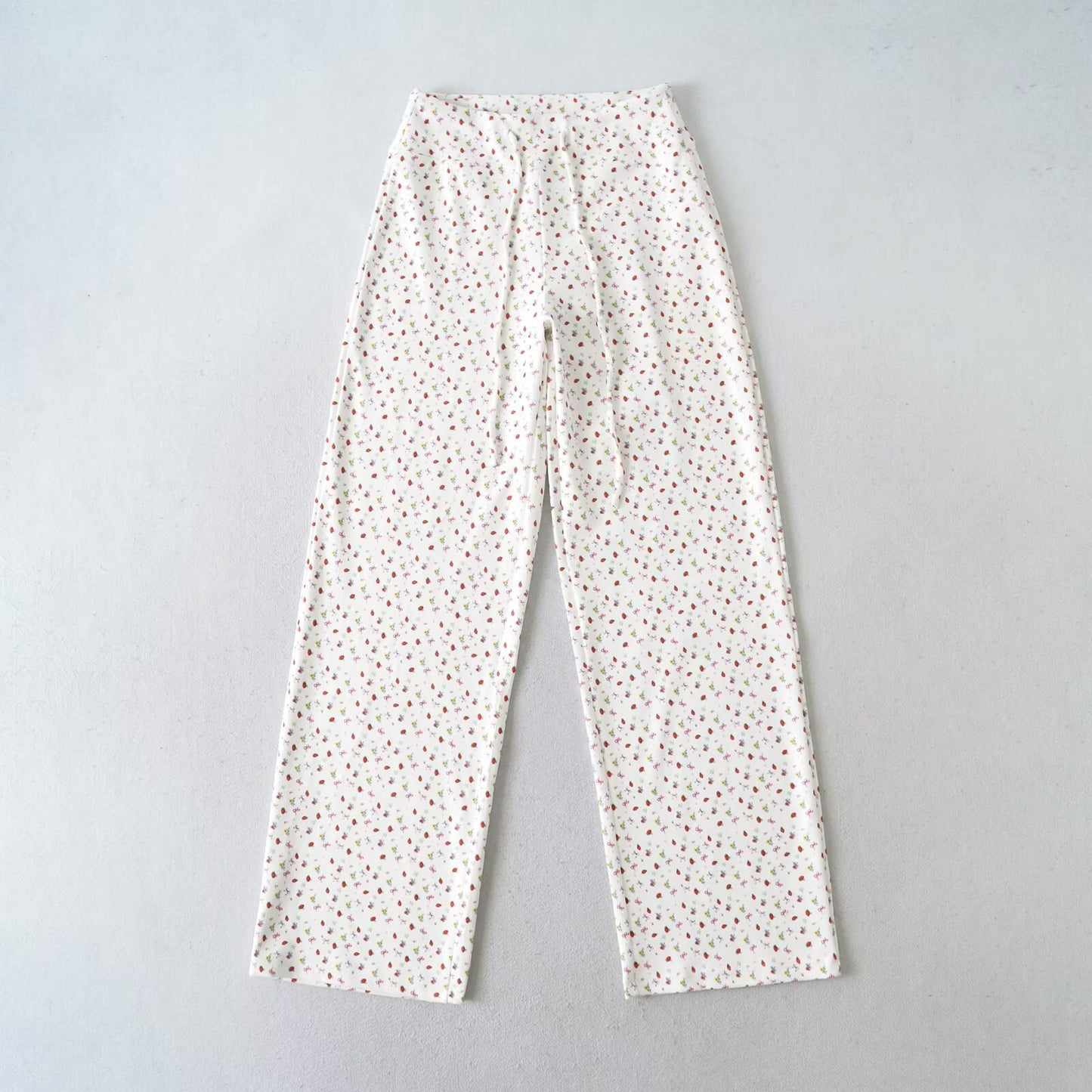 Arrival Floral Velvet Relaxed Cami Shirt And Floor-Length Pants Set