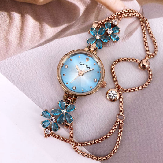 Womens Exquisite Diamond-encrusted Bracelet Watch