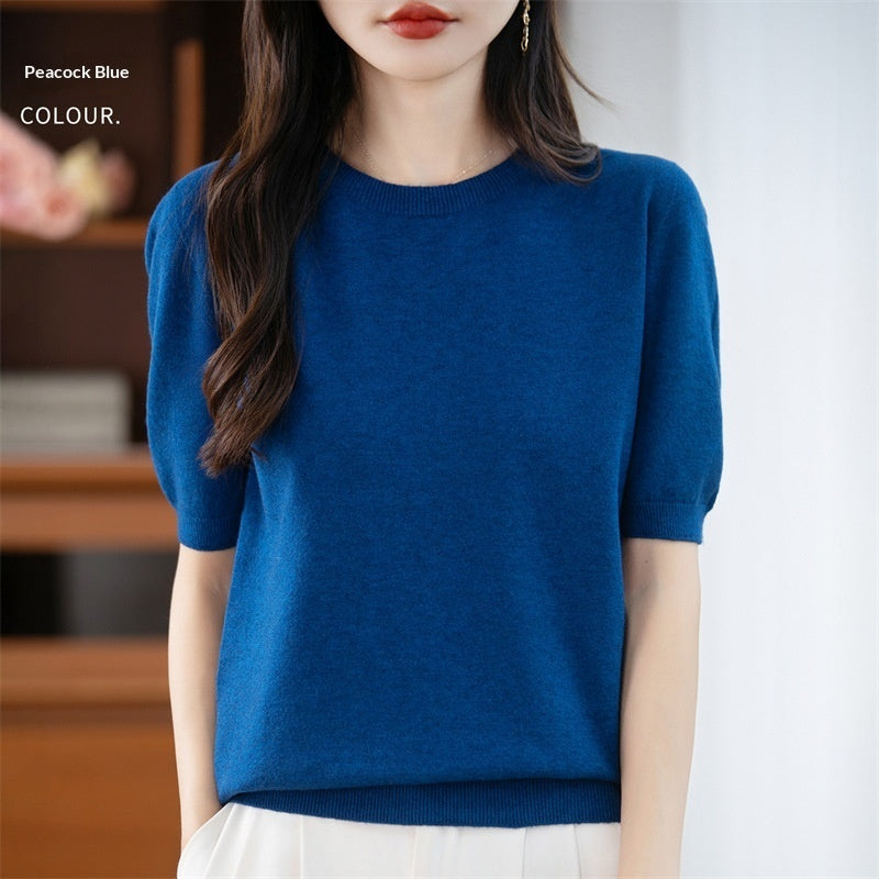 Women's Loose Casual Short-sleeved Minimalist Sweater