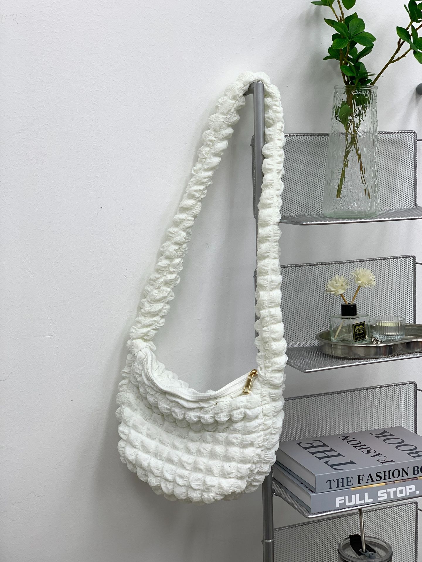 Kvinders Fashion Casual Rhombus Plisseret Skuldertaske
