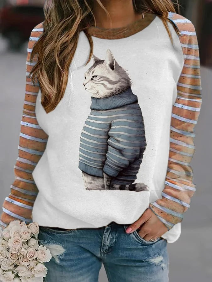 Women's Loose Casual Comfortable Versatile Daily Printing Sweater