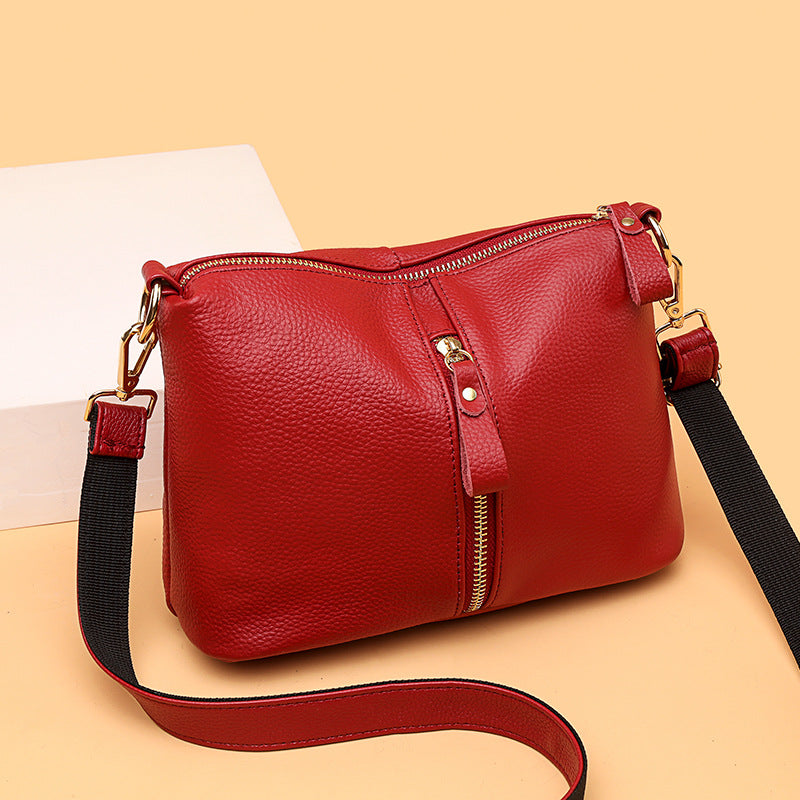 Small Square Bag Fashion Top Layer Cow Leather