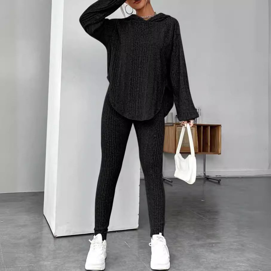 Relaxed Hooded Stylish And Chic Pants Set