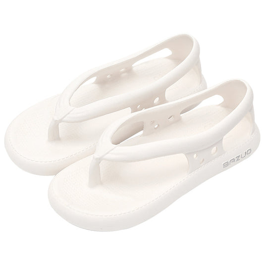 Dame Sommer Fritidstøj Ensfarvede Klipklappere med Tyk Bund