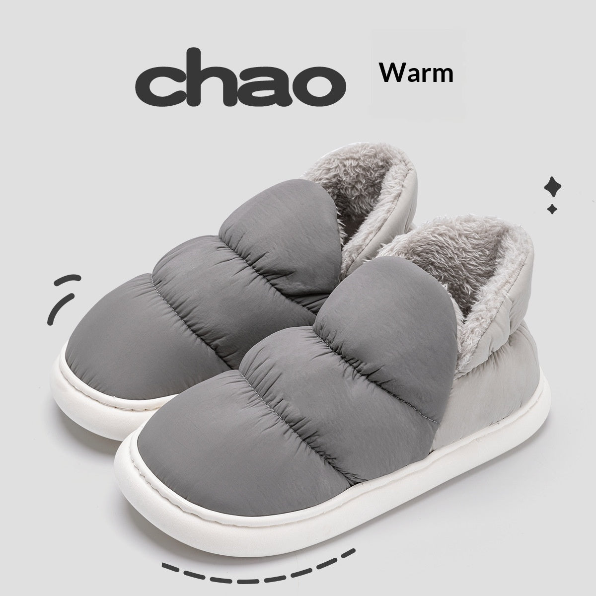 Womens Down-filled Cotton Shoes For Outdoor Wear Non-slip
