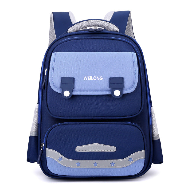 Burden-reducing Spine Protection Fashion Color Contrast Schoolbag
