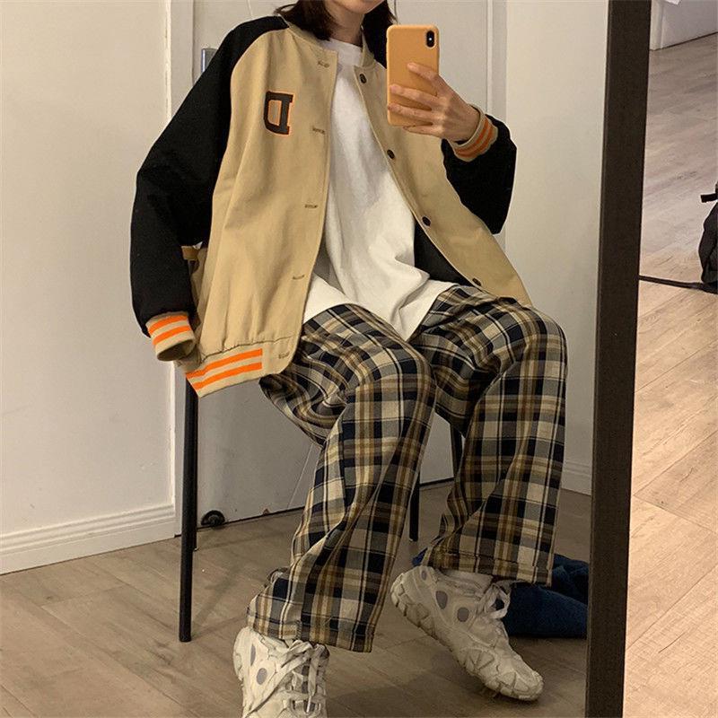 New Loose Student Lattice Loose Pants