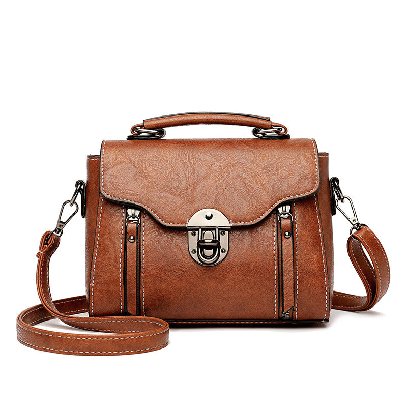 The New Twist Lock Small Square Bag Korean Women's Bag Fashion Shoulder Bag