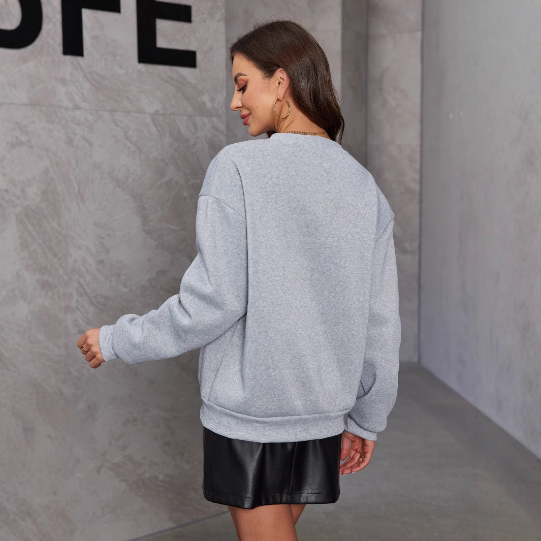 Loose Slimming Bow Long Sleeve Sweater