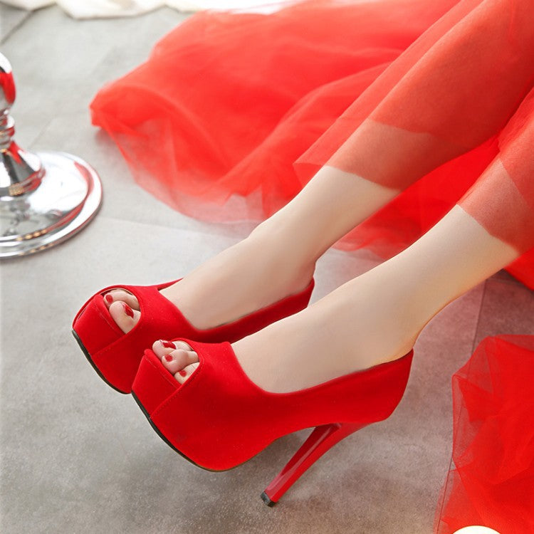 Women's Fish Mouth High Heel Sandals