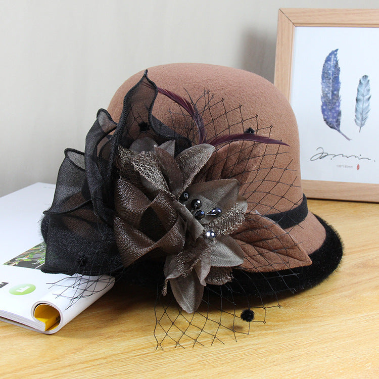 Woolen Hat British Vintage Top Hat Female All-matching Elegant Temperament