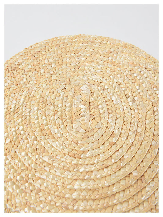 Fashion Flat Top Straw Bucket Hat Sunshade Sunshade