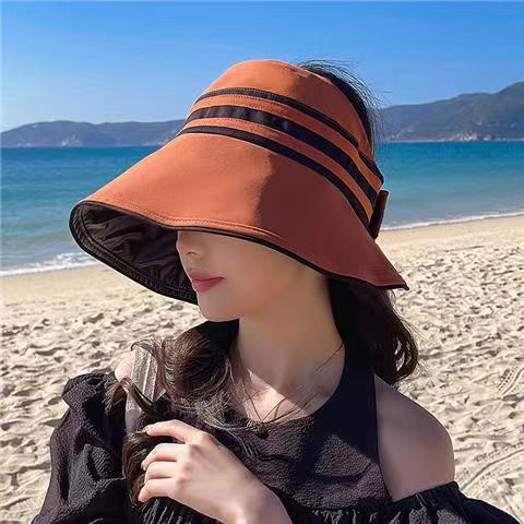 Women's Outdoor UV Protection Too Brim Sun Visor Empty Top Hat