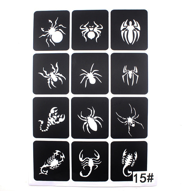Hollow Tattoo Mold Women's Spray Paint