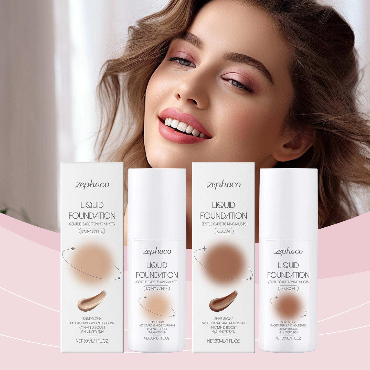 Skin Care Liquid Foundation Moisturizing And Light Skin Sticking