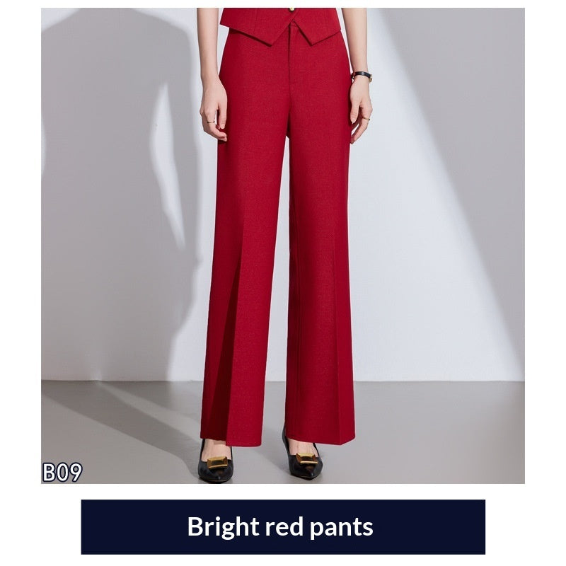 Sleeveless Vest Set With Wide-leg Pants