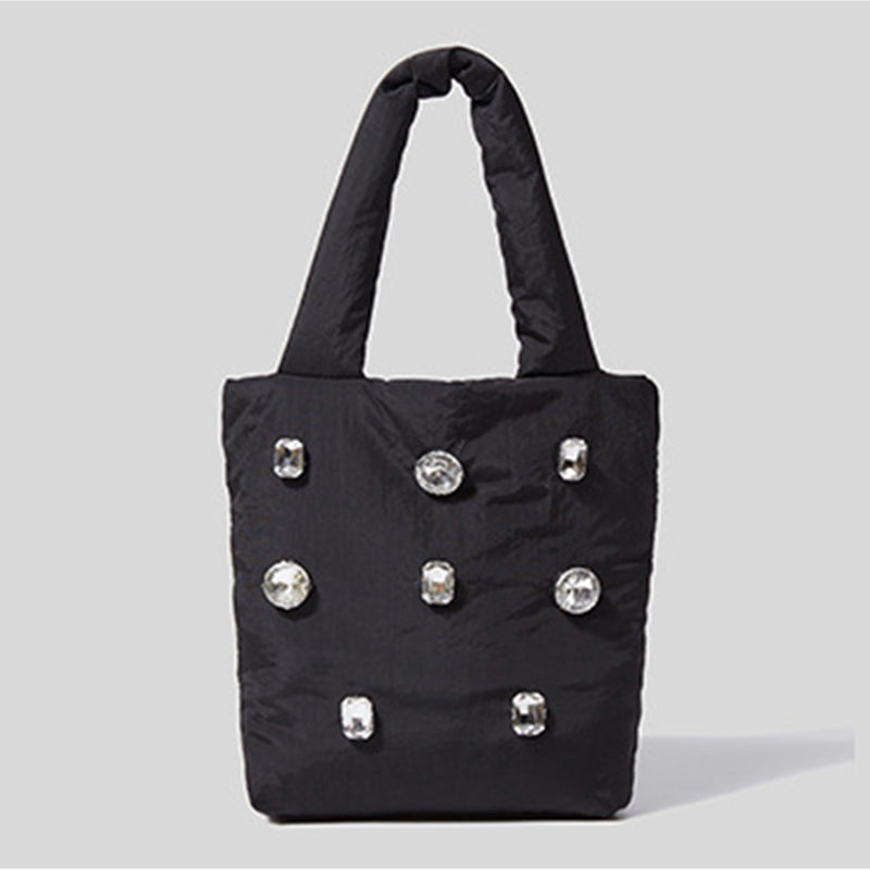 Soft Handle Zipper Pocket Casual Soft Surface Tote Bag